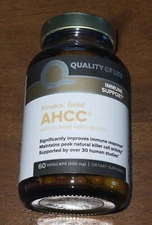 Kinoko Gold AHCC 500 mg - Immune Supplement - Quality of Life - 60 Count