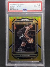 2023 WNBA PRIZM ROBYN PARKS RC ROOKIE CARD Gold /10 PSA 10 Pop 2!!