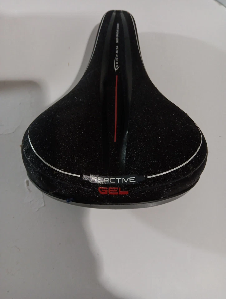 Selim/assento feminino Serfas LS-100 gel reativo para bicicleta, capa de lycra, conforto - Imagem 2 de 4