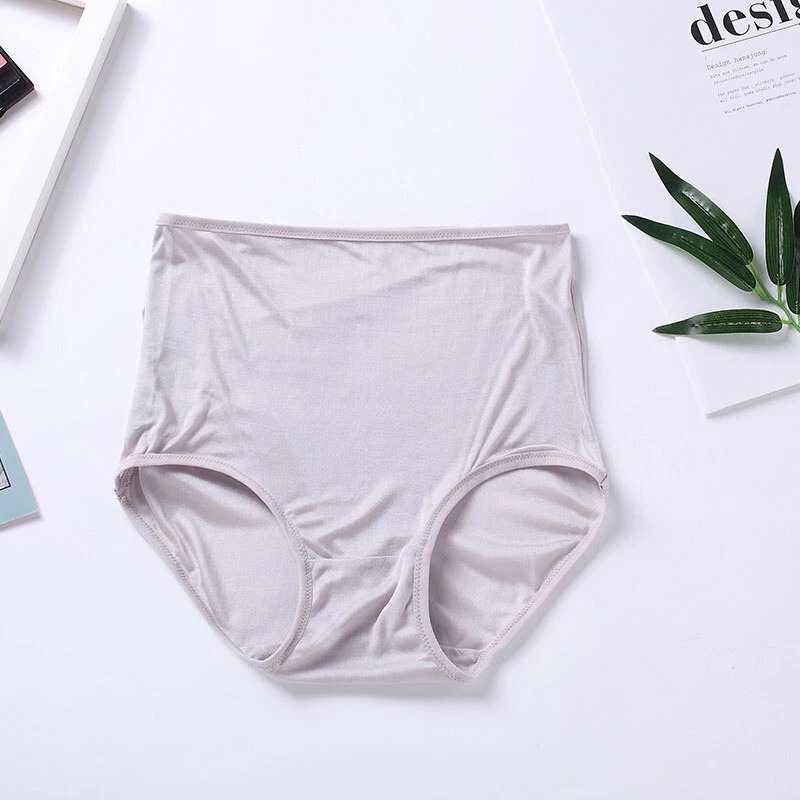 2 Pairs Lady Knitted Briefs Mulberry Silk Underwear High Waist Panties M-xxxl - Image 4 of 4