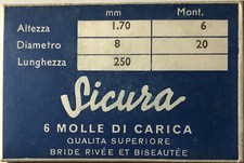 Sicura [1X = 1 Mainspring] 1.70 Ø 8 Ressort Principal Spring L.250 - 2 De - 6 X