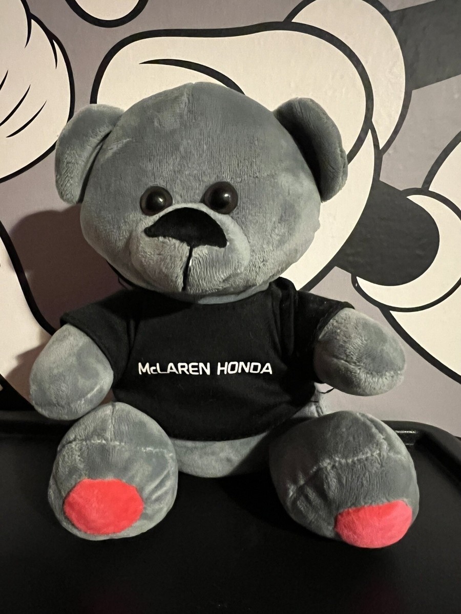 HONDA McLAREN HONDA テディベア Official McLaren Honda F1 Formula 1 Teddy Bear Sitting Soft Grey 8