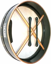 BODHRAN GREEN 18" WITH BAG AND 2 TIPPERS GREAT DEAL