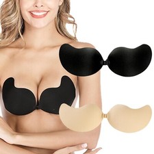 2 Pairs Sticky Bra, Stick On Bra, Strapless Bra, Sticky Bra Push Up Size B