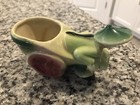 Shawnee Pottery Coolie with Cart Planter USA 539 Green Cream — photo 3