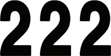 Factory Effex 8" Black Pro Number 2 Decals (02-4362)