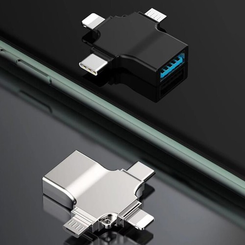 4 In 1 Memory Micro SD Card Reader For IPhone Ipad Android Mac PC Camera Type C - Zdjęcie 9 z 14