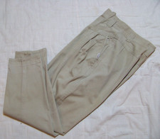 Vintage 70's Power Pants - High Waist Pleated Front Tapered Leg - Size 26 x 27