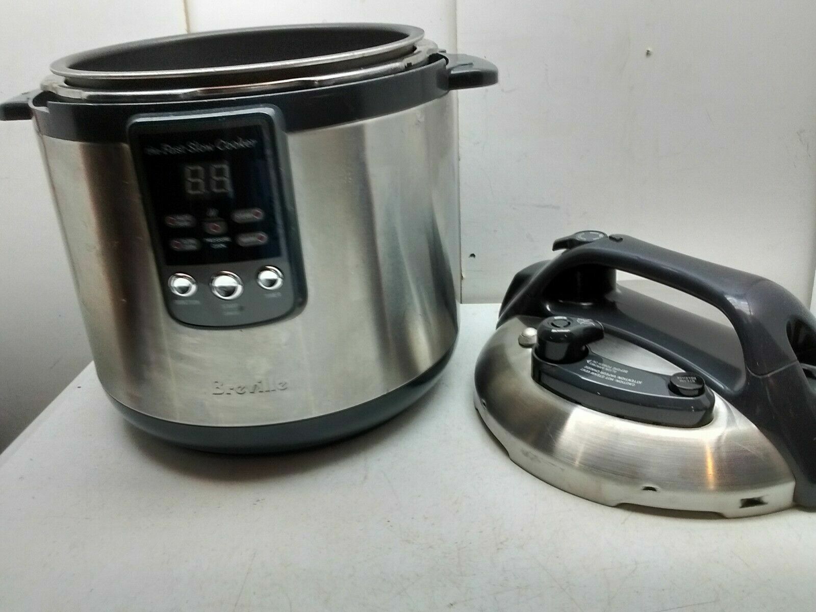 Breville Electric 6Qt FastSlow Saute Sear Fry Steam Pressure Cooker