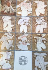 Strickheft Babykleidung Silber Glocken und Herzmuscheln 32 Designs DK