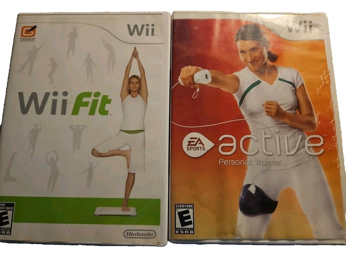 Wii Fit + Wii Active Fitness Workout Personal Trainer DVD's