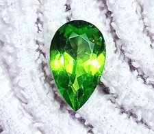 Natural Peridot 8 to 10 Ct Certified Pear Shape Loose Gemstone With Free Gift