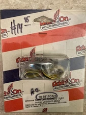 NOS ADD-ON ACCESSORIES AMBER 4 LED COURTESY LIGHT IN CHROME HOUSING 20-6811CAH