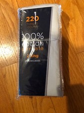 NEW Percale 220TC Silver light gray King Pillowcases 100 cotton