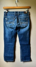 BKE Payton Crop Dark wash denim womens size 26 Inseam 21” Low Rise 7 1/2”