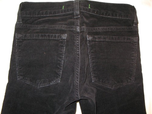 J Brand Slim Straight Black Corduroy 