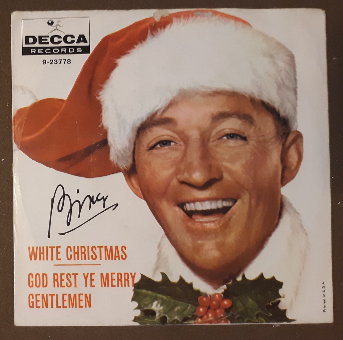 Bing Crosby White Christmas 9-23778 by Decca Records 45rpm