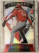 2022 Panini Chronicles Crusade Silver Prizm RC Tony Santillan Cincinnati Reds