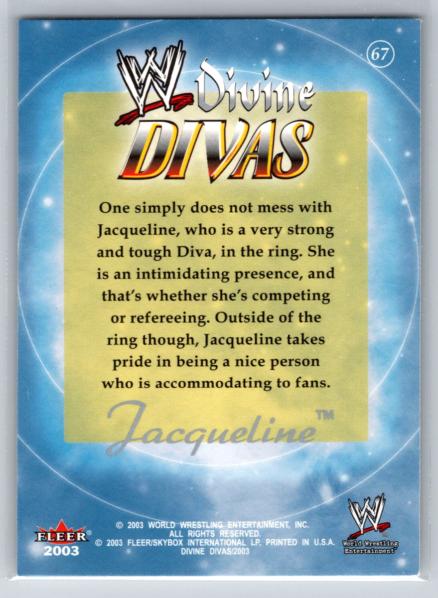 Jacqueline 2003 Fleer WWE Divine Divas Base Set Card #67 | eBay