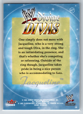 Jacqueline 2003 Fleer WWE Divine Divas Base Set Card #67 | eBay
