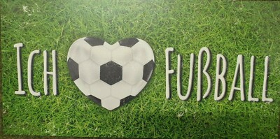 Eurographics DES-DA1035 Deco Sign Ich Liebe Fußball, 20x40cm NEU