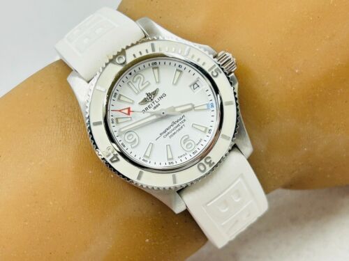 Breitling Superocean 36 A17316 Automatic White Unisex Watch Near Mint A2847 - Picture 2 of 11