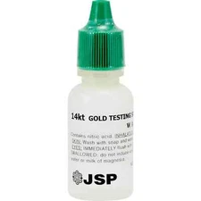 JSP GOLD JEWELRY TESTING SOLUTION 14K TEST SCRAP 1/2 fl oz. BOTTLE