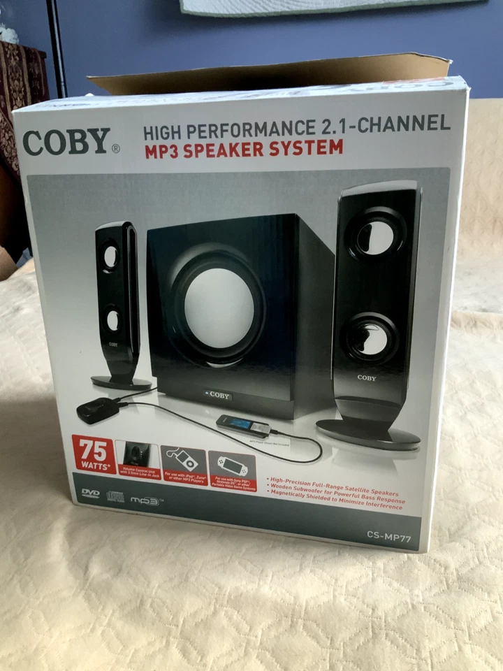 Coby High Performance 2.1-Channel MP3 Speaker System CS-MP77 - Image 2 of 4