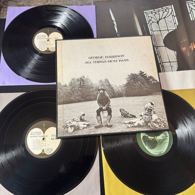 George Harrison   All Things Must Pass 3x Vinyl LP - 1970 - Apple w/Poster VG+
