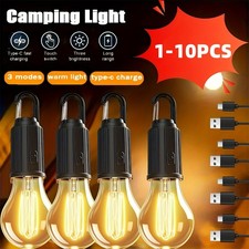 1-10x Camping Lights Rechargeable Camping Lamp Hanging Bulb LED Emergency Lights