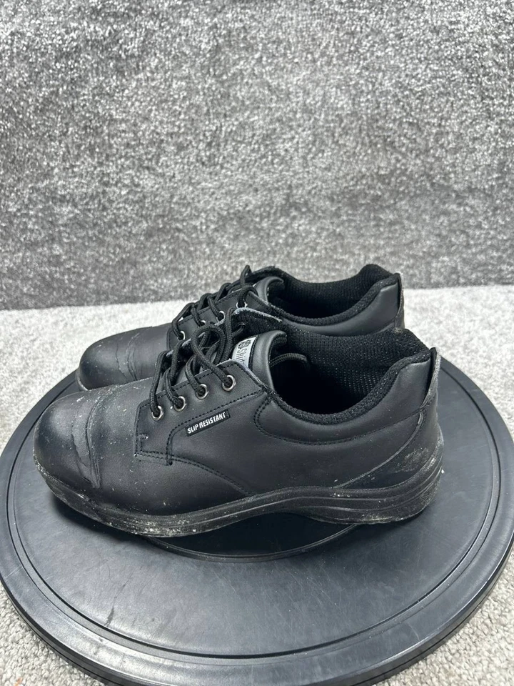 Skidbuster Oxford Shoes Womens Size 9.5 Wide Soft Toe Work Black Slip Resistant - Image 3 of 4
