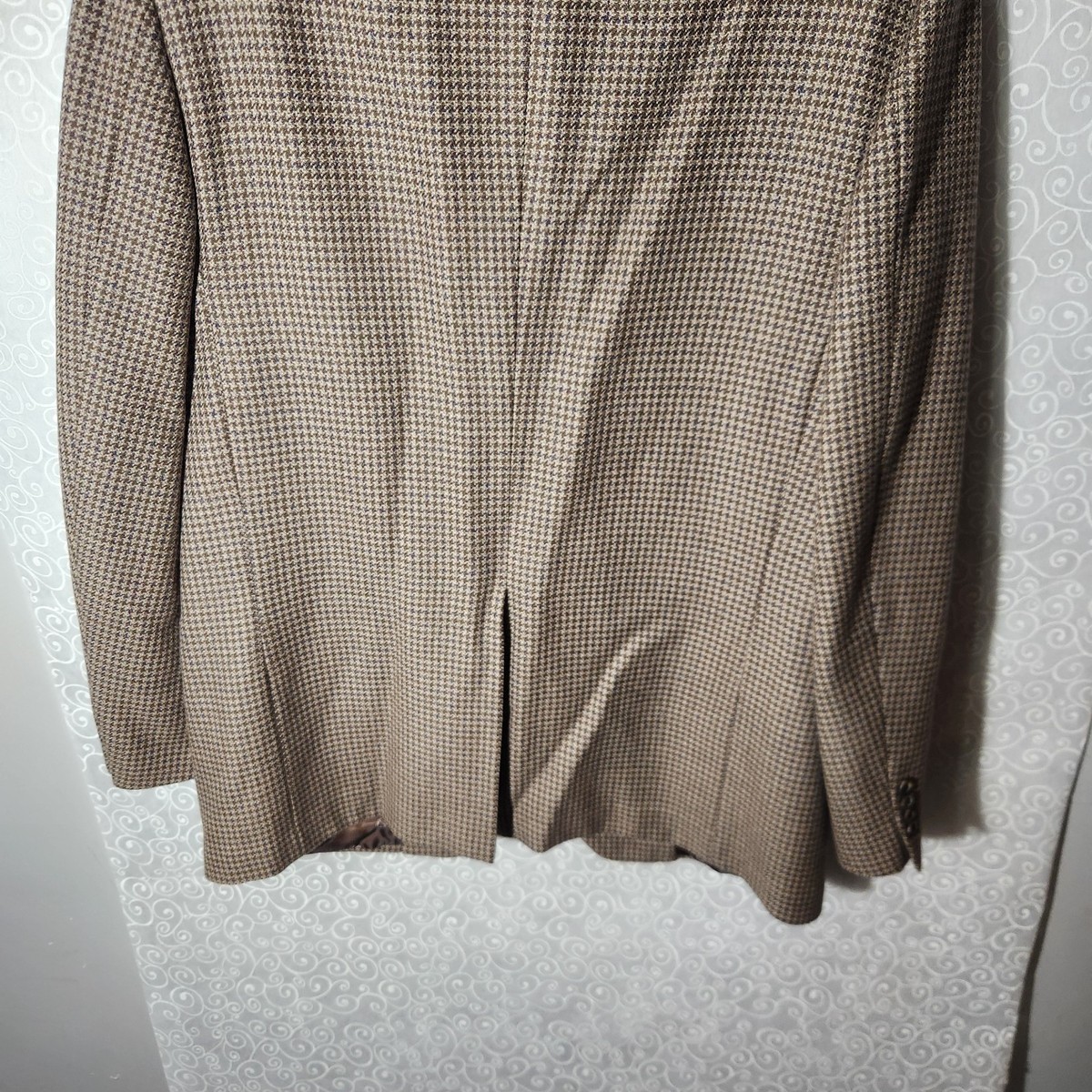 Vintage Christian Dior Blazer Jacket Mens Brown Virgin Wool