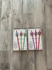 Reusable Acrylic Straws. Set Of 6. NEW.