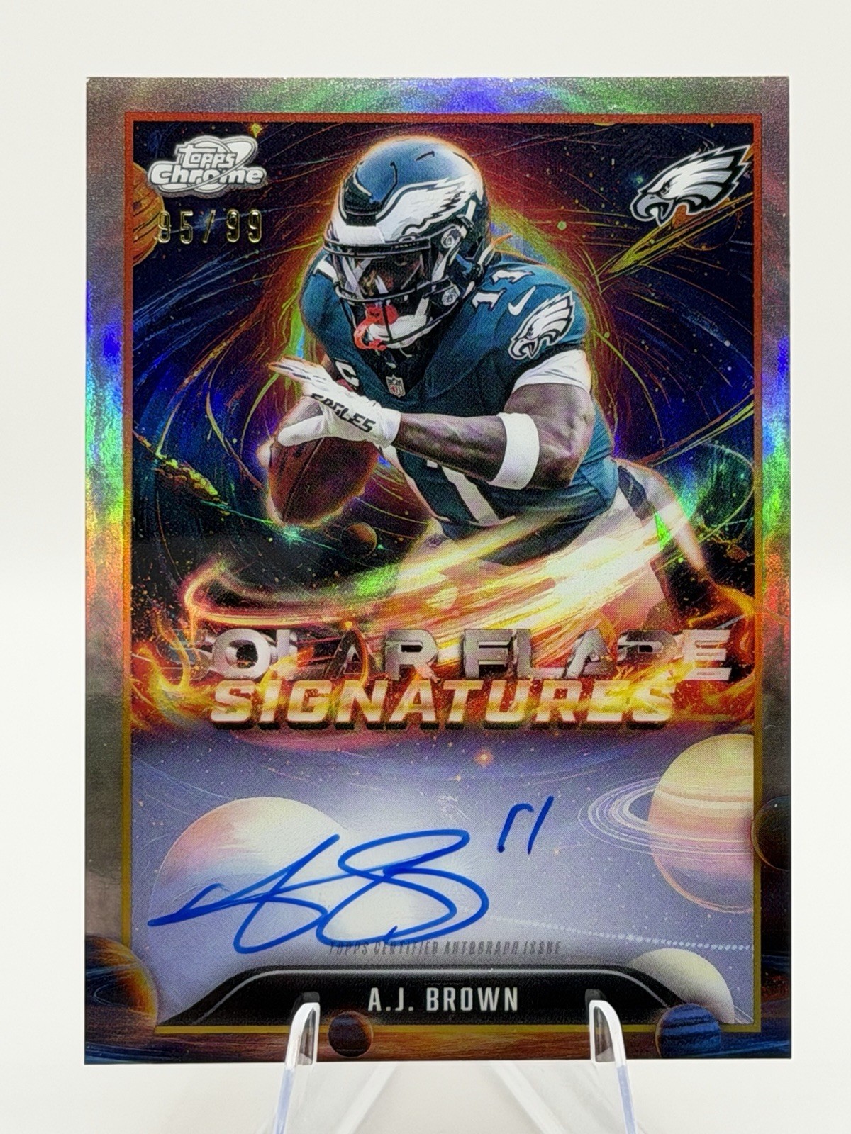 2025 Topps Cosmic Chrome Solar Flare Signatures #SFS-AJB A.J. Brown /99 (AU)