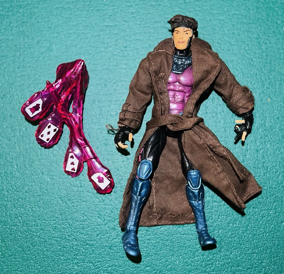 Marvel Toy Biz Super Hero Gambit Wolverine Jean Gray Jubilee Action, Lot Of 5 - Image 2 of 4