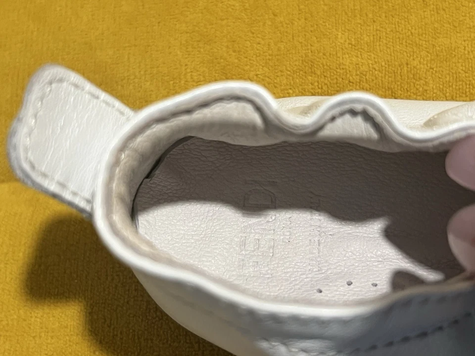 Botines de bebé Fendi de cuero genuino blanco Foto 3 de 4