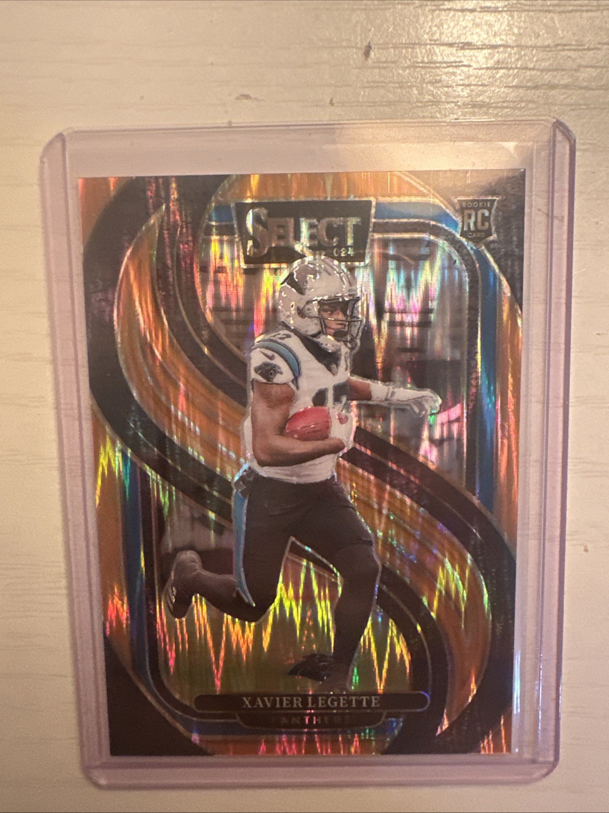 Xavier Legette 2024 Select #101 Premier Level Orange Prizm /399 (RC) Panthers
