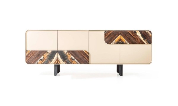 Anrichte Sideboard Kommode Beige Holz Modern MöBel Schrank Design-image