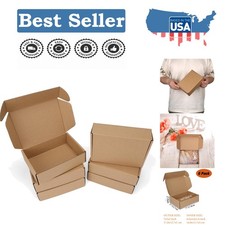 Sturdy Tab Lock Tuck Top 7x5x2 Inch Mailer Boxes - 6 Pack for Small Business