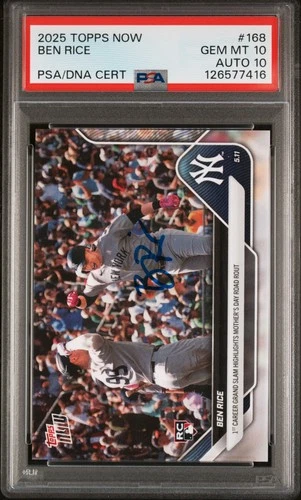Ben Rice 2025 Topps Ben Rice #168 Auto