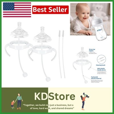 Convertible Baby Bottle to Straw Cup Kit for Philips Avent
