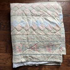 Patchwork Quilts Cotton Green Country Floral Quilted Comforter Set Size Double