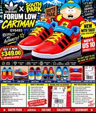 New Adidas Forum Low South Park Cartman GY6493 Men’s Size 10.0 M Shoes W Extras.