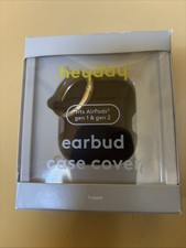 Apple AirPods 1/2 Generation Silicone Case with Clip - heyday Black/Black New