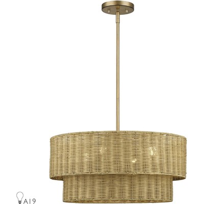 Livex Lighting 60044-48 Weavington Chandelier Antique Gold Leaf