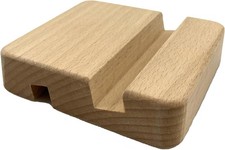 Beech Wood Phone Stand, Desktop Mobile Holder Cell Phone Stand for Desk