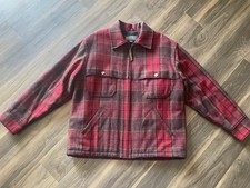 Woolrich Men s L Mackinaw Wool Quilted Plaid Coat