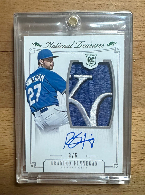 Panini 2015 National Treasures Brandon Finnegan Royals RC Auto Patch #155 /5
