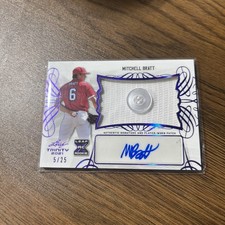 2021 Leaf Trinity Mitchell Bratt Patch Auto /25! #PA-MB2! (RC) Diamondbacks!