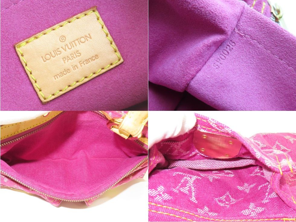 Louis Vuitton M95214 Monogram Denim Fuchsia Neo Speedy Boston Bag